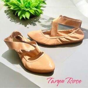 TARYN ROSE Women's Edina Nude/Dusty Rose Ballet Flat (Sz 7.5) (EUC)
